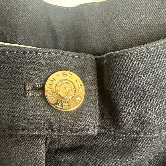 Like New St John Sport By Marie Gray Black Straight 90s Fit Pant Size 6 - Picture 7 of 8